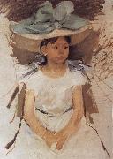 Mary Cassatt Alan wearing the blue hat Germany oil painting artist